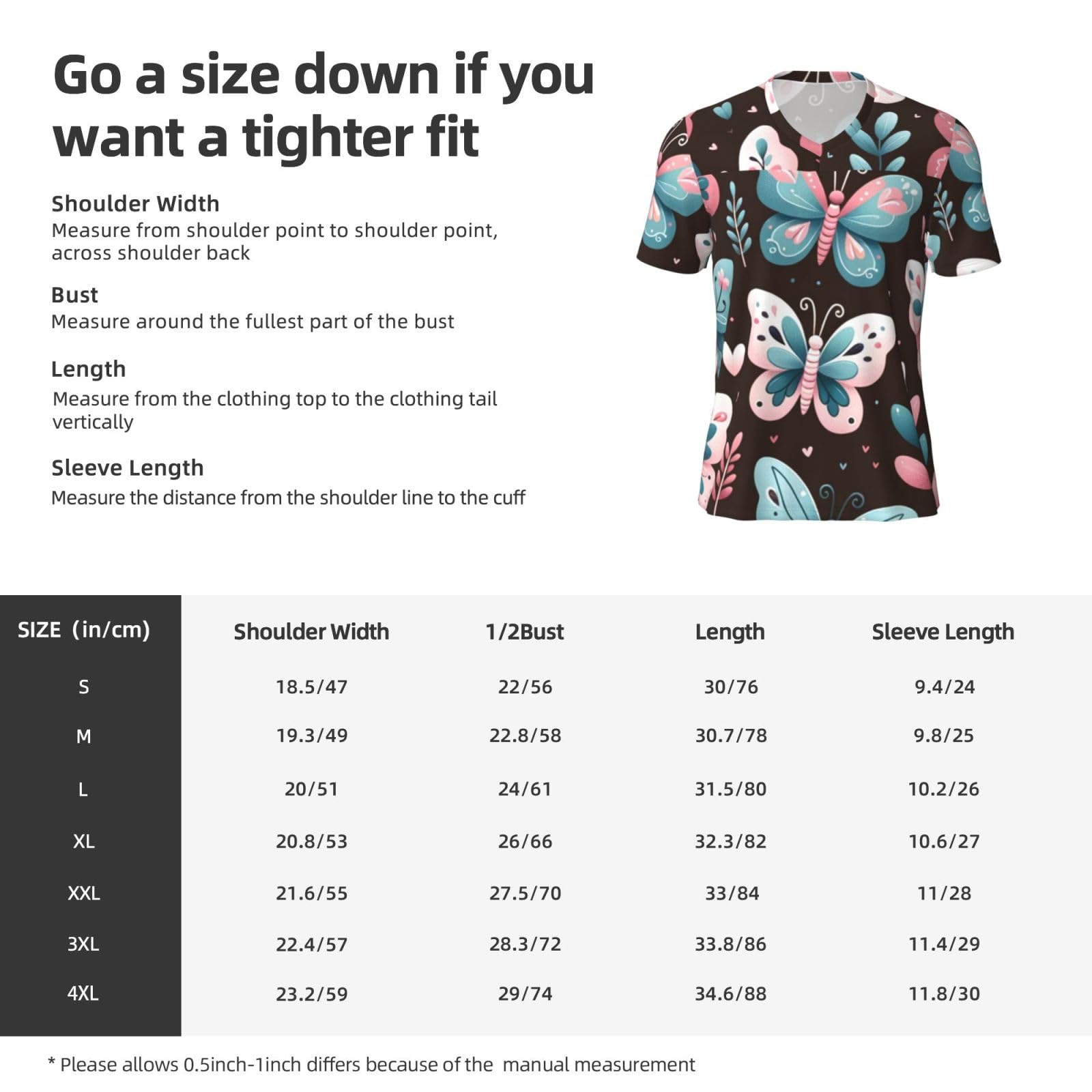 Stylish Athletic Sports Jersey Butterflies-Love-Floral Men's Rugby Jersey 3X-Large Black