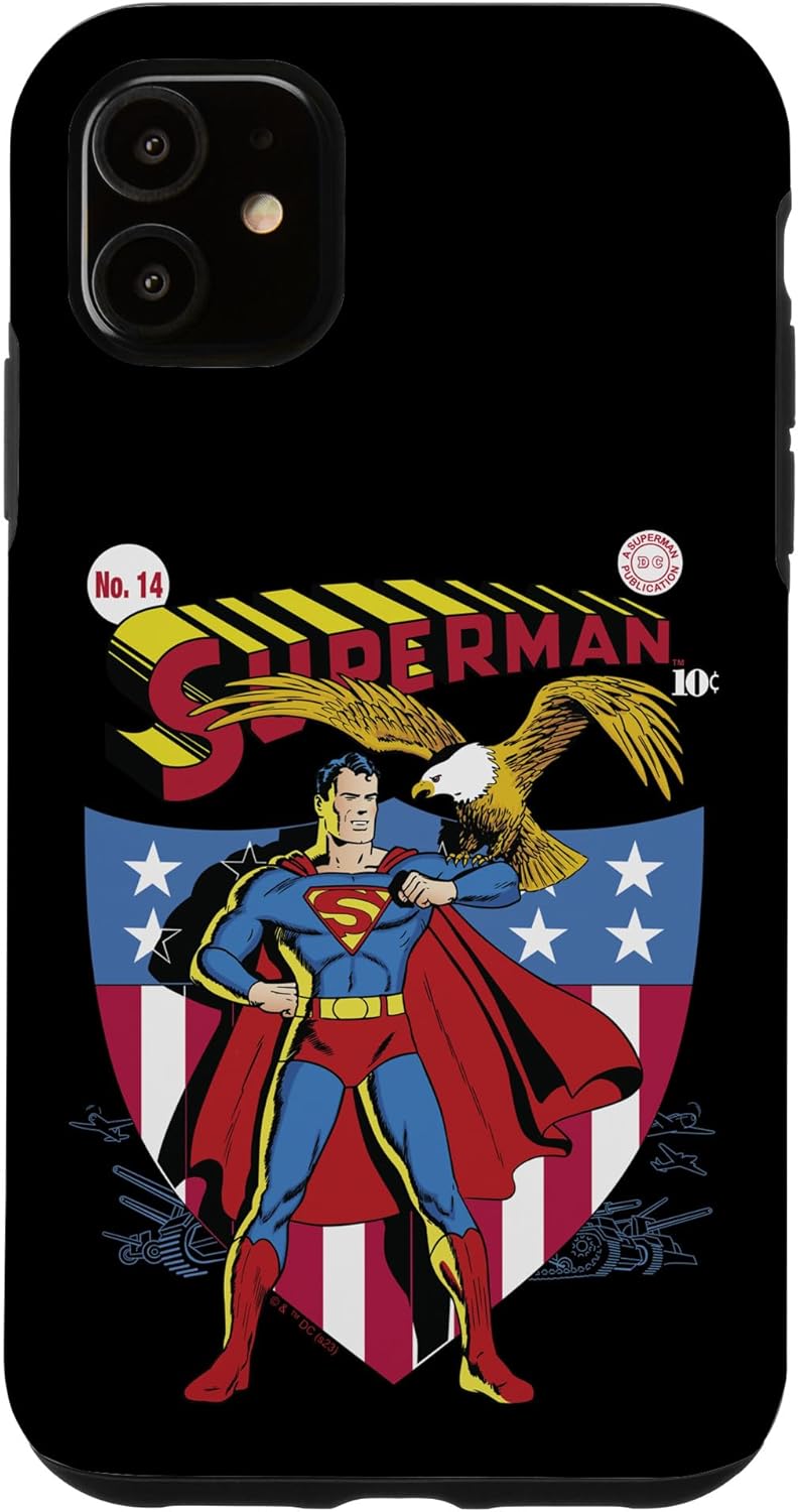 iPhone 11 DC Comics Superman American Hero Vintage Comic Book Cover Case