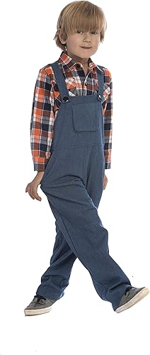 Miniatura 4 de Dress Up America Disfraz de granjero para niños, overol y camisa de granjeros para niños y niñas