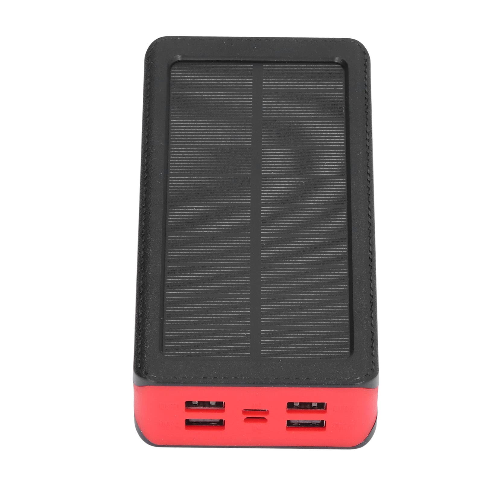 FTVOGUE Banque d'énergie Solaire à LED, Banque d'alimentation de Chargeur Solaire en Plastique 30 000 MAh avec 4 Sorties USB, Double Entrée, 3 Modes 'éclairage pour Le Camping, la Randonnée, Les
