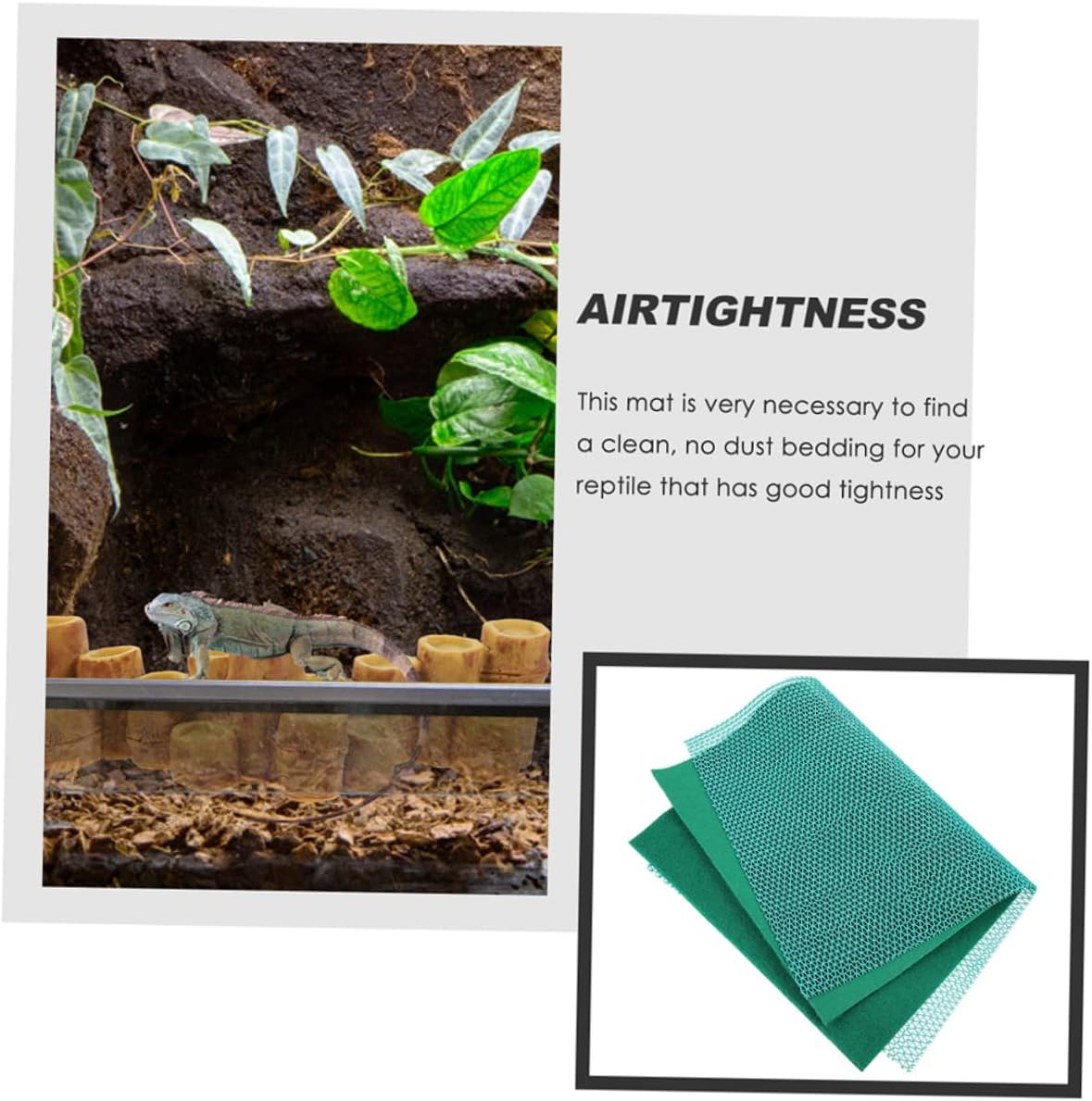 Yardwe Cage Mat Terrarium Liner Reptile Carpet Reptile Bedding Pet Cage Mat Easy Pet Supplies