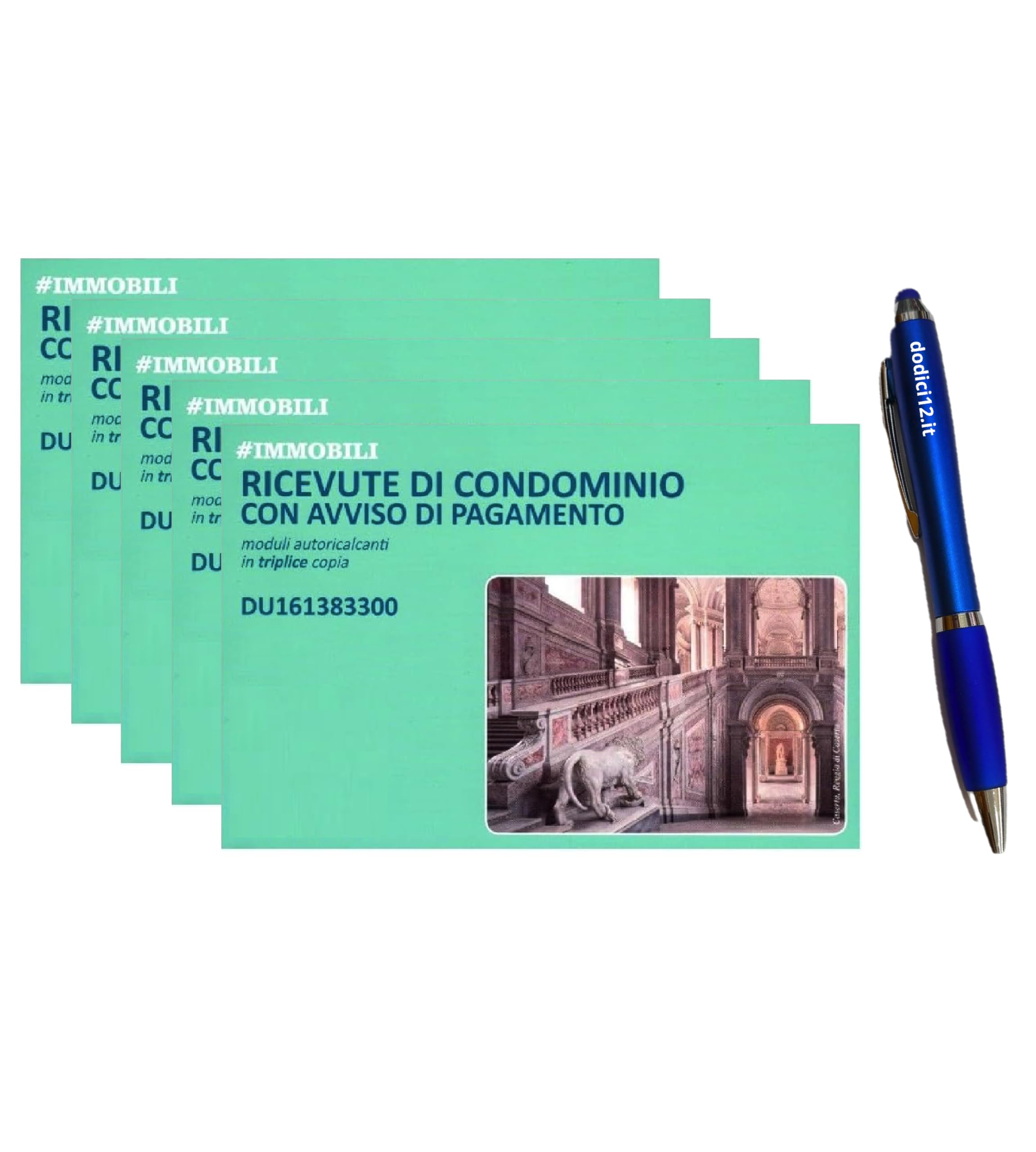 Blocco Ricevute Condominio 3 Copie - 50 Moduli Autoricalcanti con Avviso di Pagamento - Registro Ricevute Condominiali Tripla Copia per Amministratori e Studi - CON PENNA TOUCH OMAGGIO Dodici12® (20)