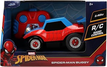 Jada Marvel Spider-Man 1:32 Scale RC Car Simple Function Remote Control Toy with Themed Controller Toys