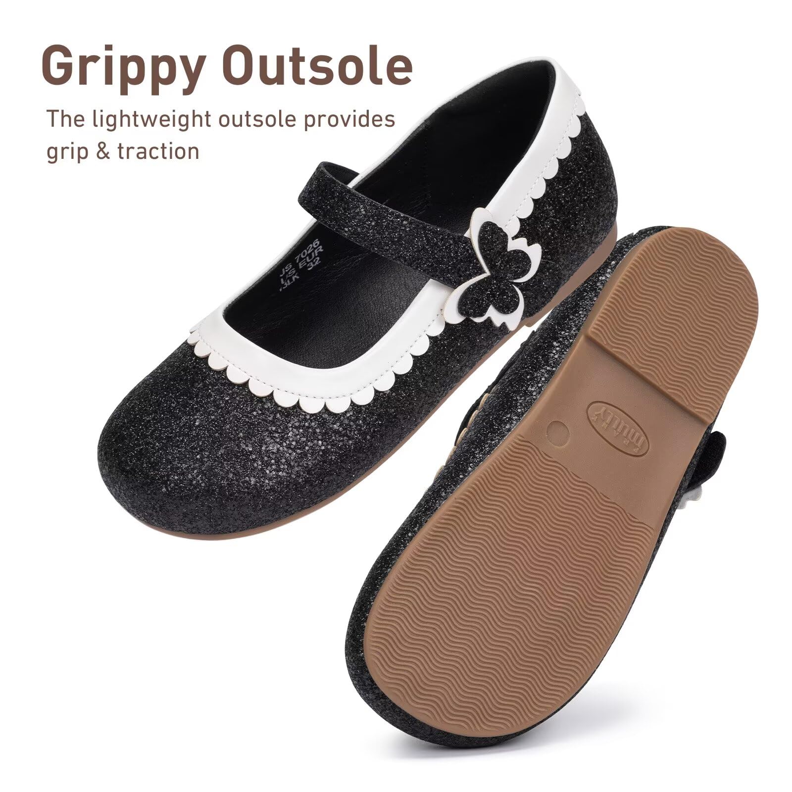 Frank Mully Mary Jane - Zapatos planos elegantes para niñas, para bodas, uniformes y fiestas para niños pequeños