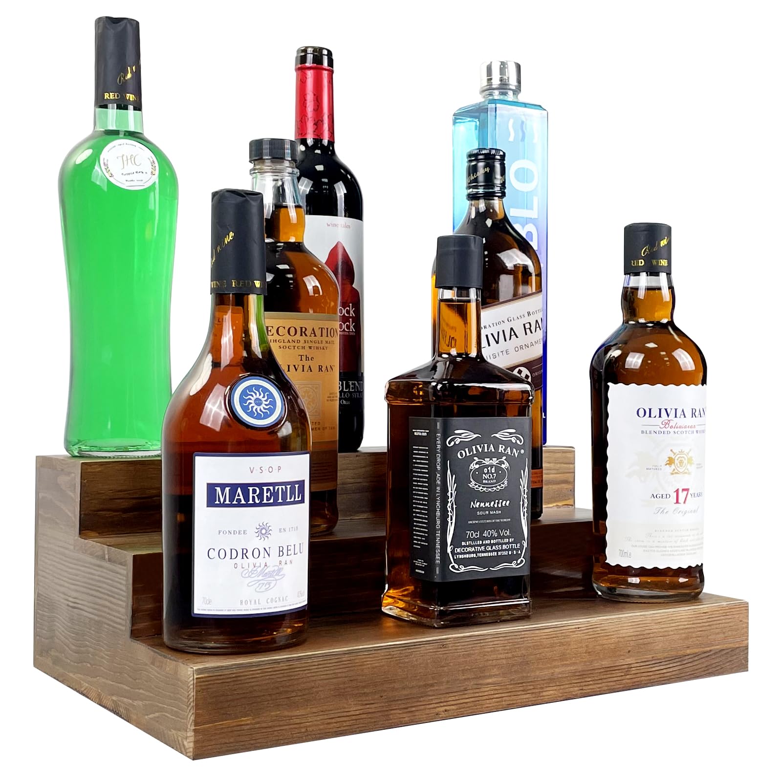 Amazon.com: TONGMO Liquor Bottle Stand - 16 Inch 3 Tier Liquor Bar
