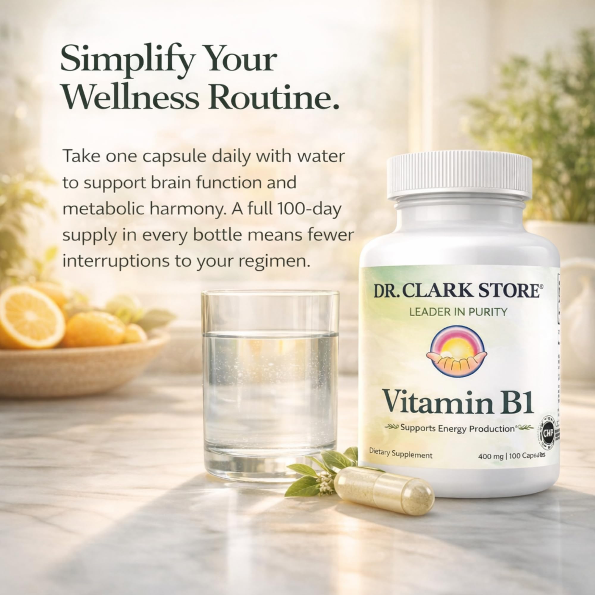 Dr Clark Store Vitamin B1 Thiamine Supplement - 400mg, 100 Gelatin Capsules — Amazon image 5