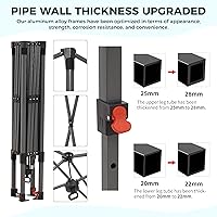 Vista 9 de GDY Tienda de campaña desplegable de 8 x 8 pies con una configuración de empuje, fácil de instalar con 4 paredes laterales para eventos, fiestas