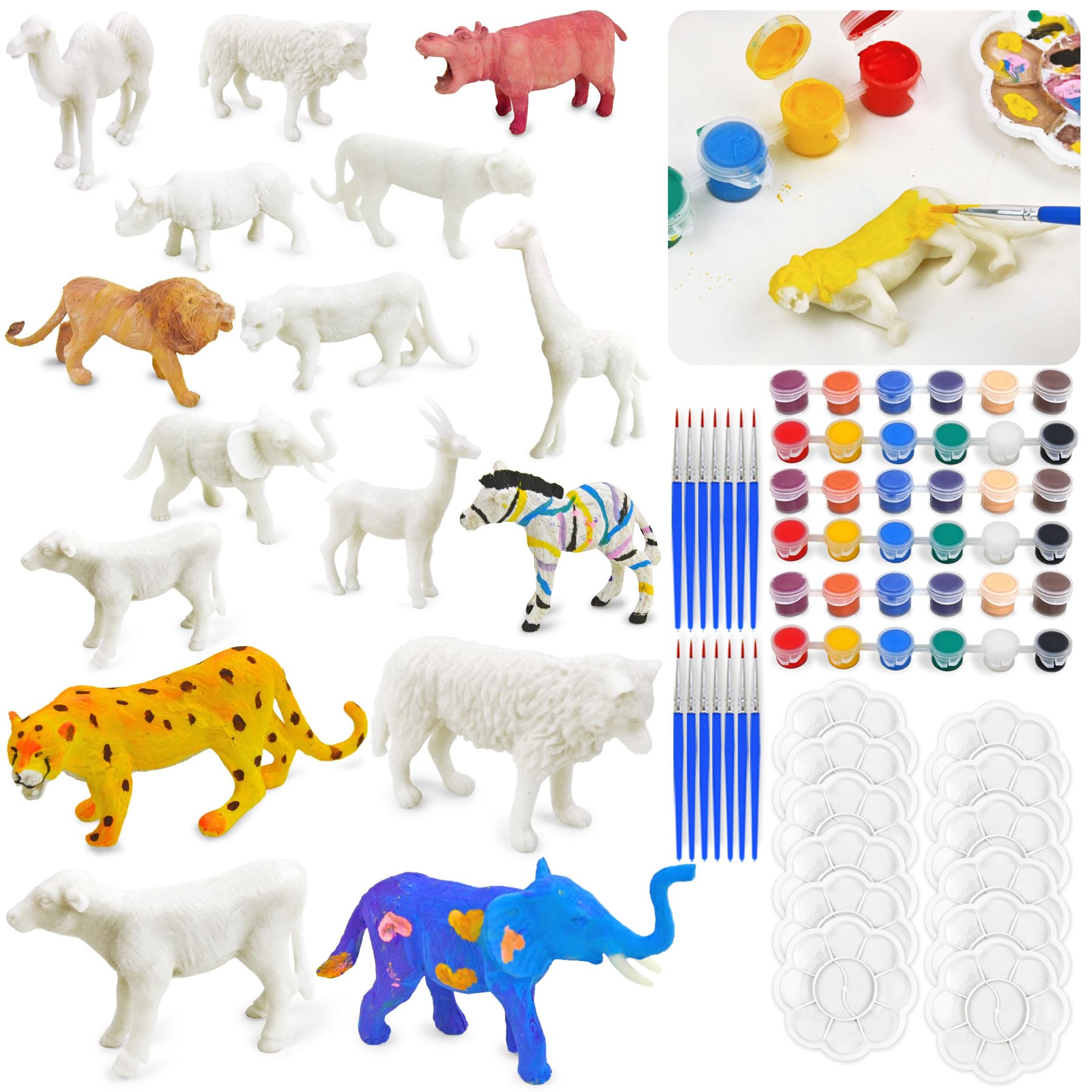 Amazon.com: Vileafy Safari Animal Painting Craft Kits for Kids