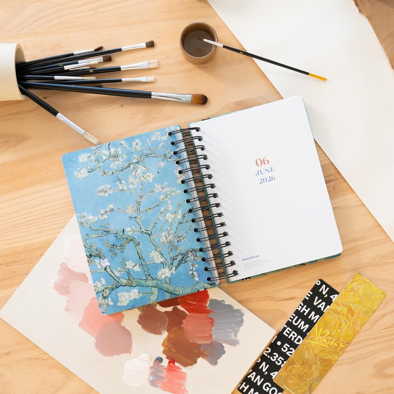 Grupo Erik A5 Academic Diary 2025-2026 Page A Day - Van Gogh | Back To School Planner 2025-2026 Student, A5 Mid Year Diary 2025-2026 Page A Day | Van Gogh Gifts, Cute Planner