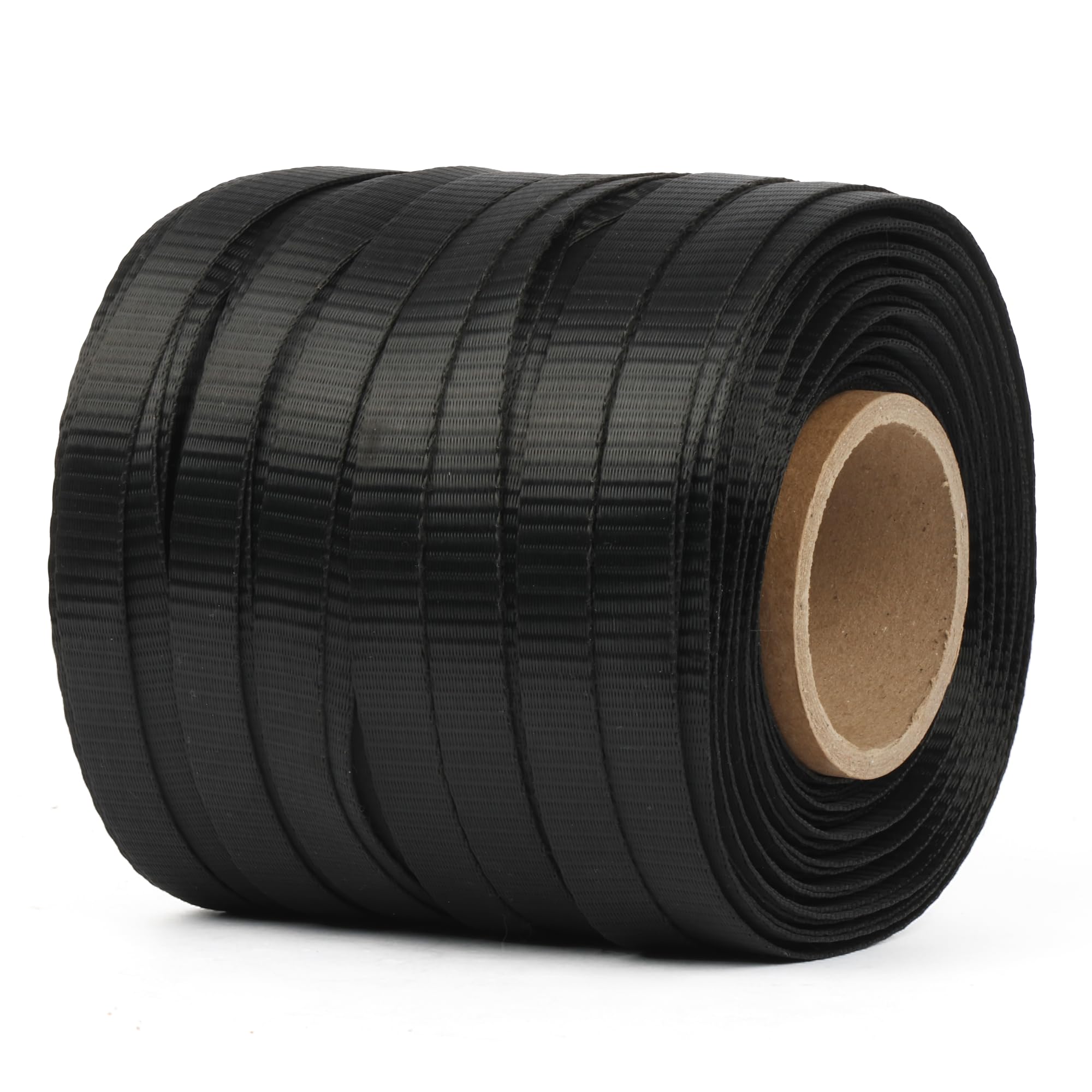 U.S. Solid Juego de flejes con cinta de tela de 19 mm x 100 m para palés, herramienta de sujeción 2 en 1, 100 hebillas de fosfato, juego de flejes manuales