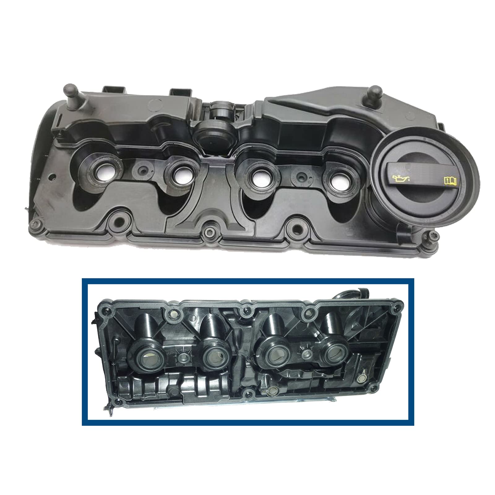 Partsline Couvercle Cache Culbuteur compatible avec A1 A3 Ibiza IV 1.6 Tdi | Aussi compatible avec Altea, Leon, Fabia II, Octavia II, Golf VI, Polo V et Caddy. Réf. : 03L103469H