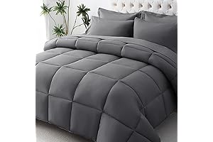 JOLLYVOGUE King Comforter Set 7 Pieces Bed in A Bag