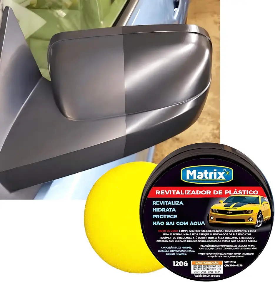 Revitalizador De Plástico Automotivo Matrix Cera Moto E Carro Para Choque Original