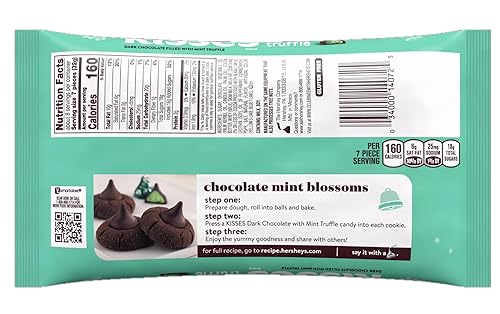 Miniatura 2 de Hershey - Chocolate negro relleno de besos de trufa de menta – Bolsas de 9 onzas – Paquete de cuatro – Deliciosas golosinas para toda la familia –
