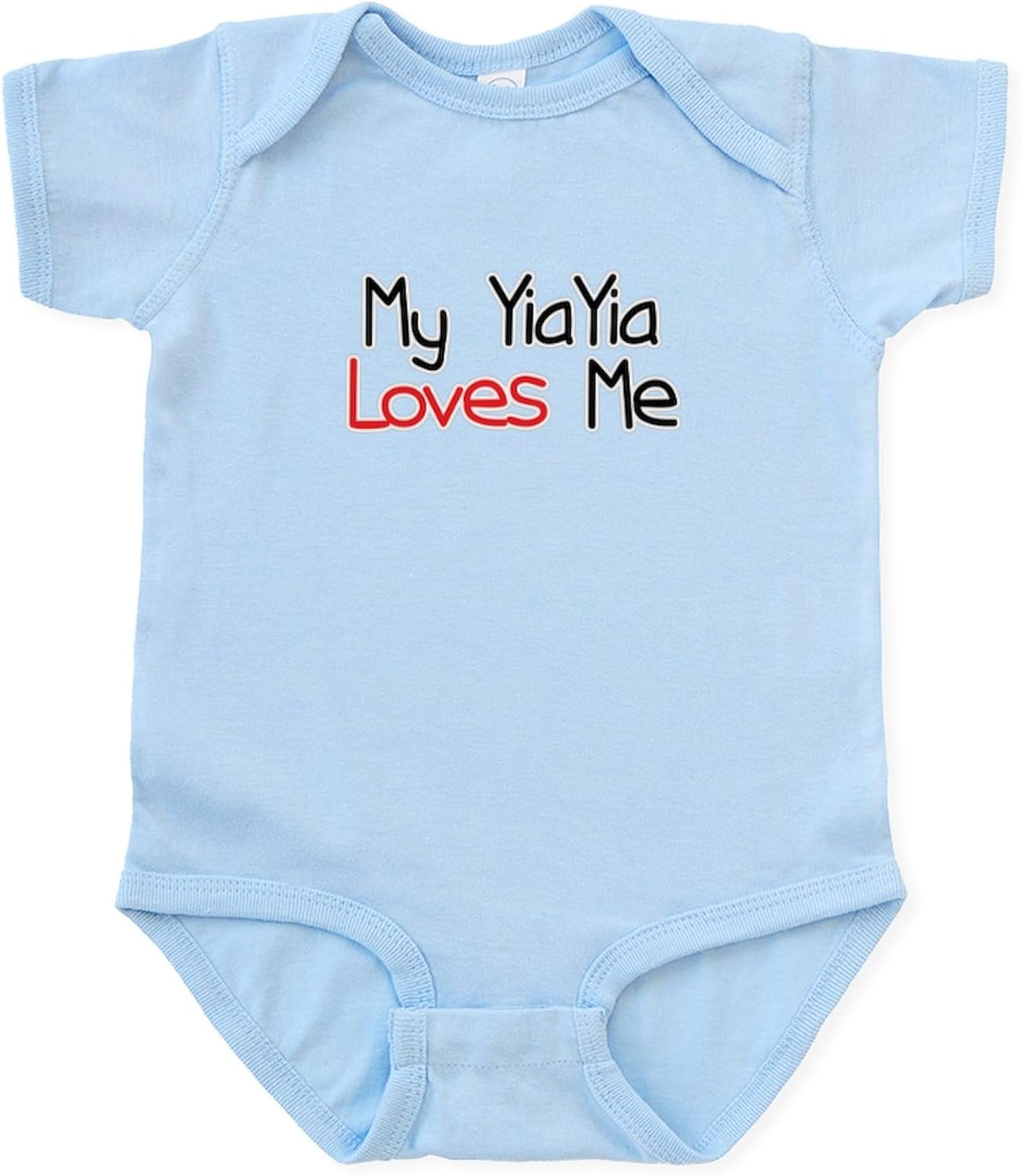 CafePress My Yiayia Loves Me Baby Onesie Cute Infant Bodysuit Baby Romper