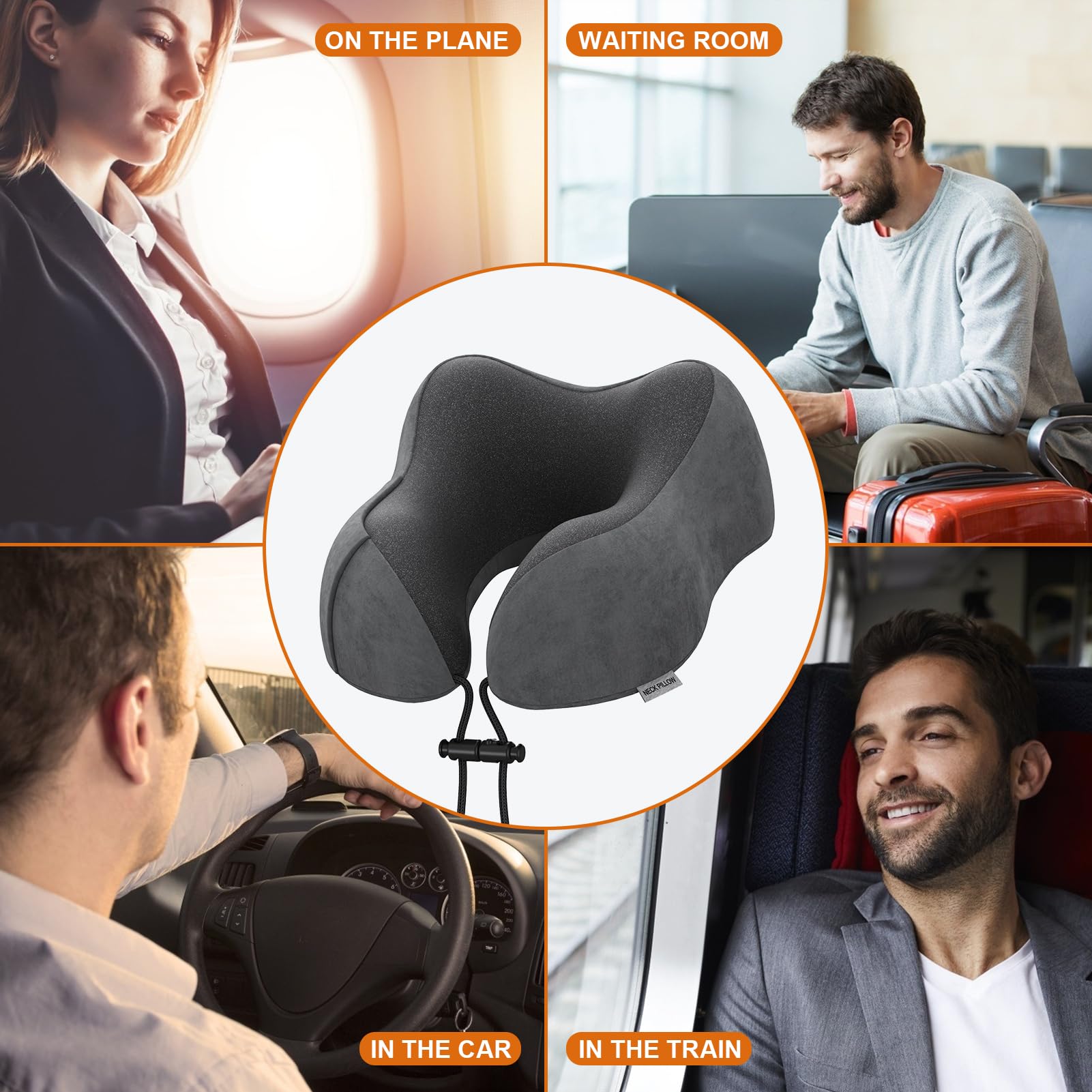 Cuscino Auto Per Collo Ywooon - Supporto Ergonomico Regolabile Per Viaggi E Ufficio - Foto 5