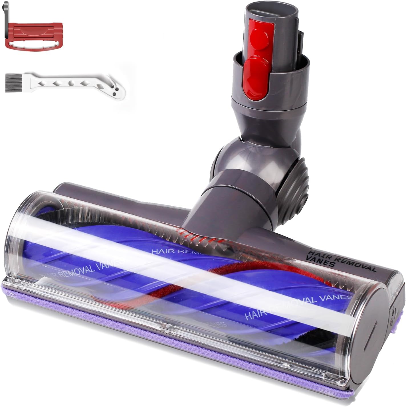 V18 Vacuum Cleaner Replacement Head, Dyson V8 V10 V11 V15 SV12 SV14 SV22 SV25, Vacuum Compatible, Dyson Vacuum Cleaner with 43 Heads Cutter, Dyson Vacuum Replacement, Suitable for Household Cleaning Short Hair Carpet and Wood Floors (Not for Long Pile V8 Slim)