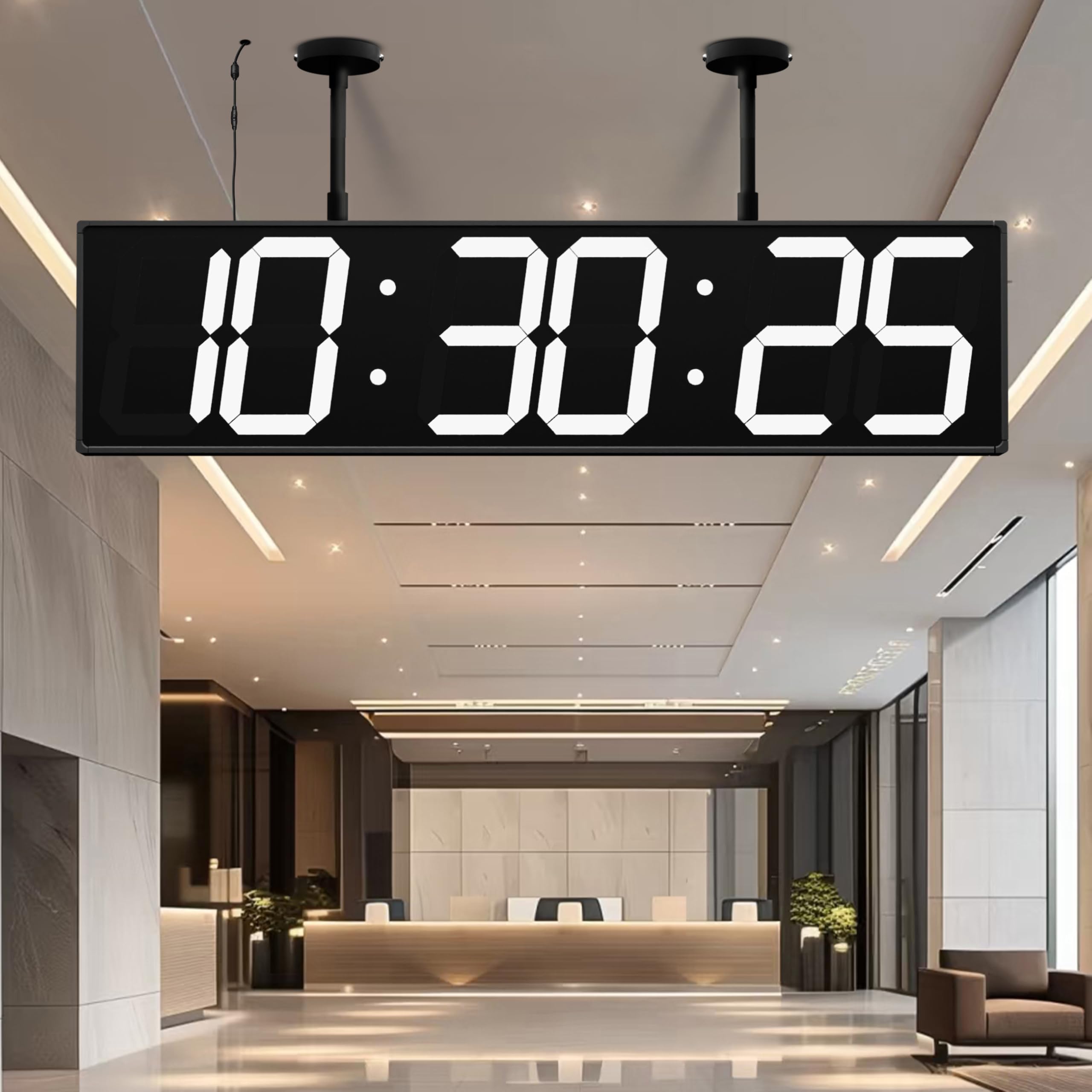 CHKOSDA 70cm Doppelseitige Digitale Wanduhr mit 50m Sicht & Fernbedienung