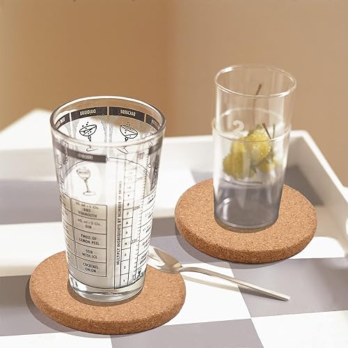 Miniatura 6 de ToolMenu - Posavasos de corcho absorbentes para bebidas, 6 unidades, borde redondo de 4 pulgadas, resistentes al calor, reutilizables, extra