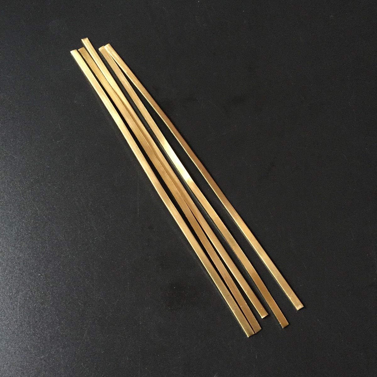 5PC 153x3x0.6mm 23 Gauge - Copper, Brass, Nickel Silver Bezel Strip Craft Inlay (Brass)