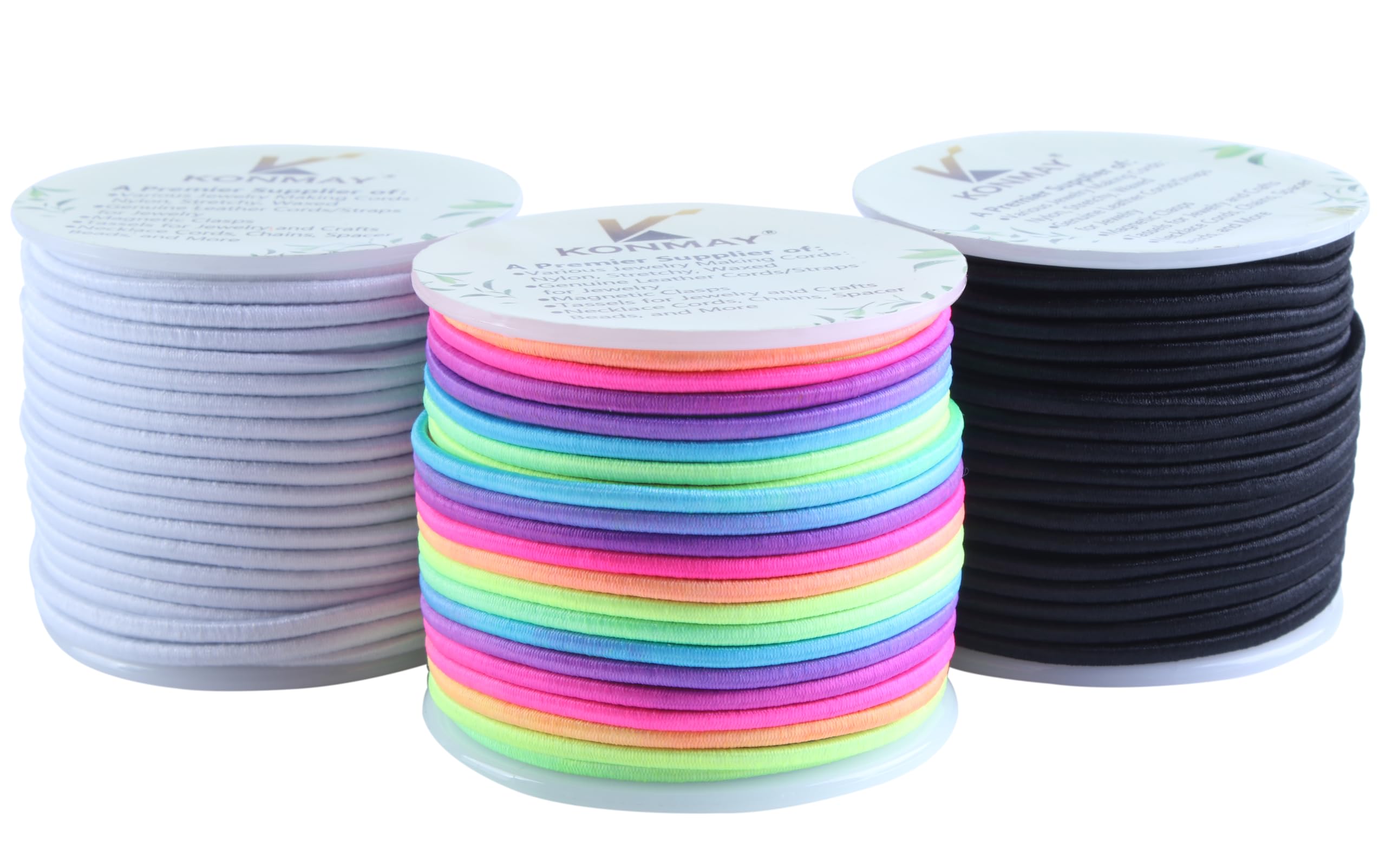 Cordon élastique extensible 2 mm de 57m pour la création de bijoux et couture