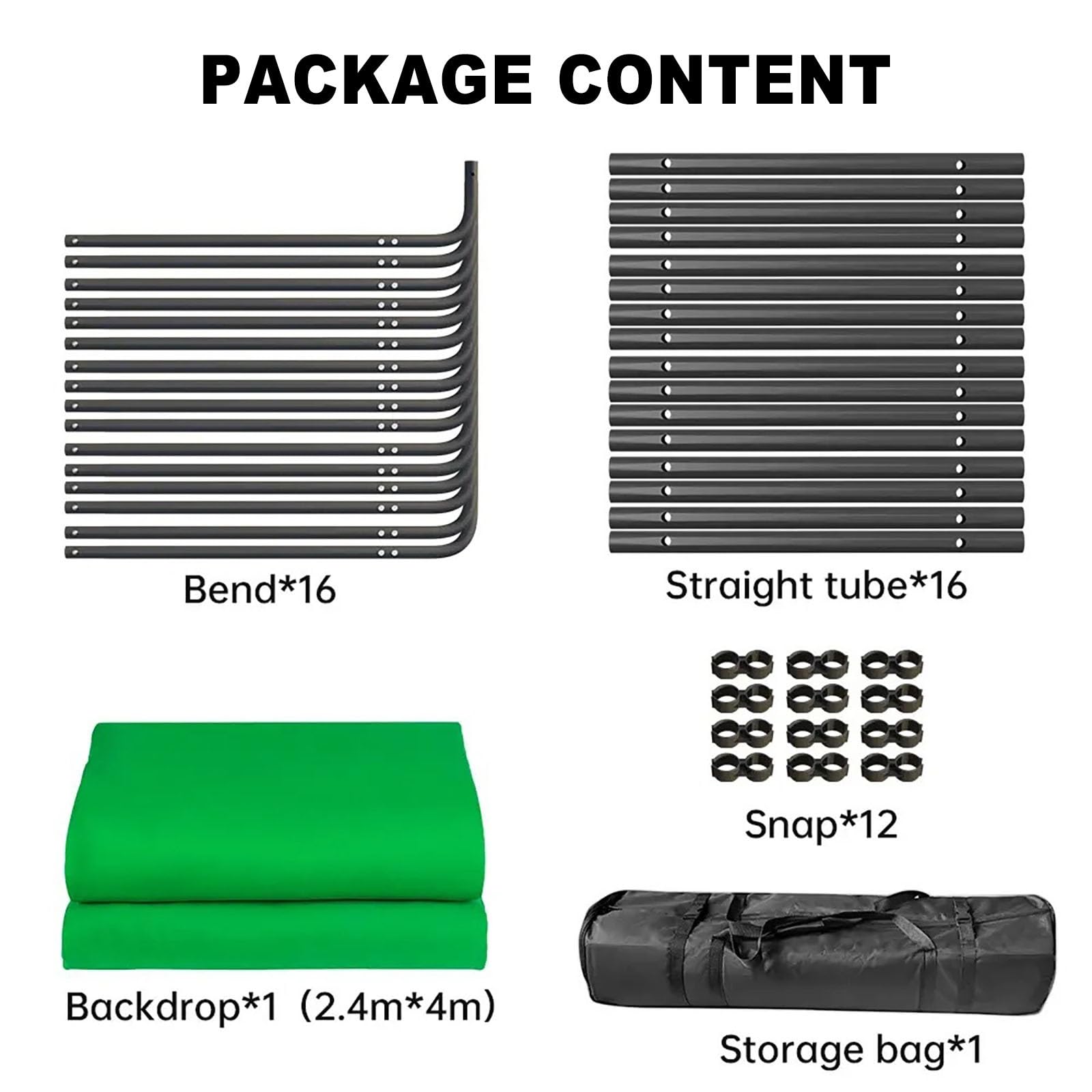 Sistema de soporte para telón de fondo de fotografía con soporte y bolsa de almacenamiento