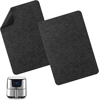 Smilcloud Heat Resistant Mat for Air Fryer, 2 PCS Kitchen Heat Protector Mat Non-Slip Mixer Mover Mats Felt Dish Drying Mat for Ninja Air Fryer, Coffee Maker, Blender, Microwave