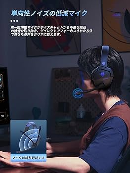 Amazon | NUBWO ワイヤレスゲーミングヘッドセット マイク付き