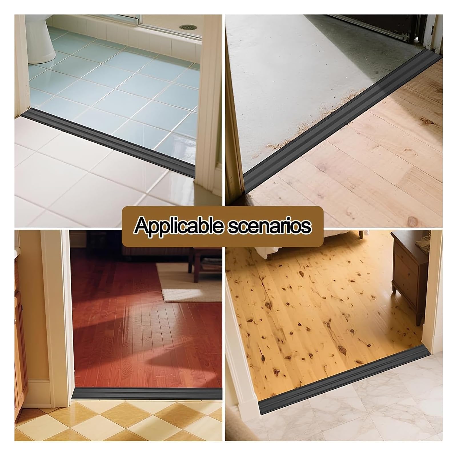 Tira de umbral de transición de piso de aluminio antideslizante transición
