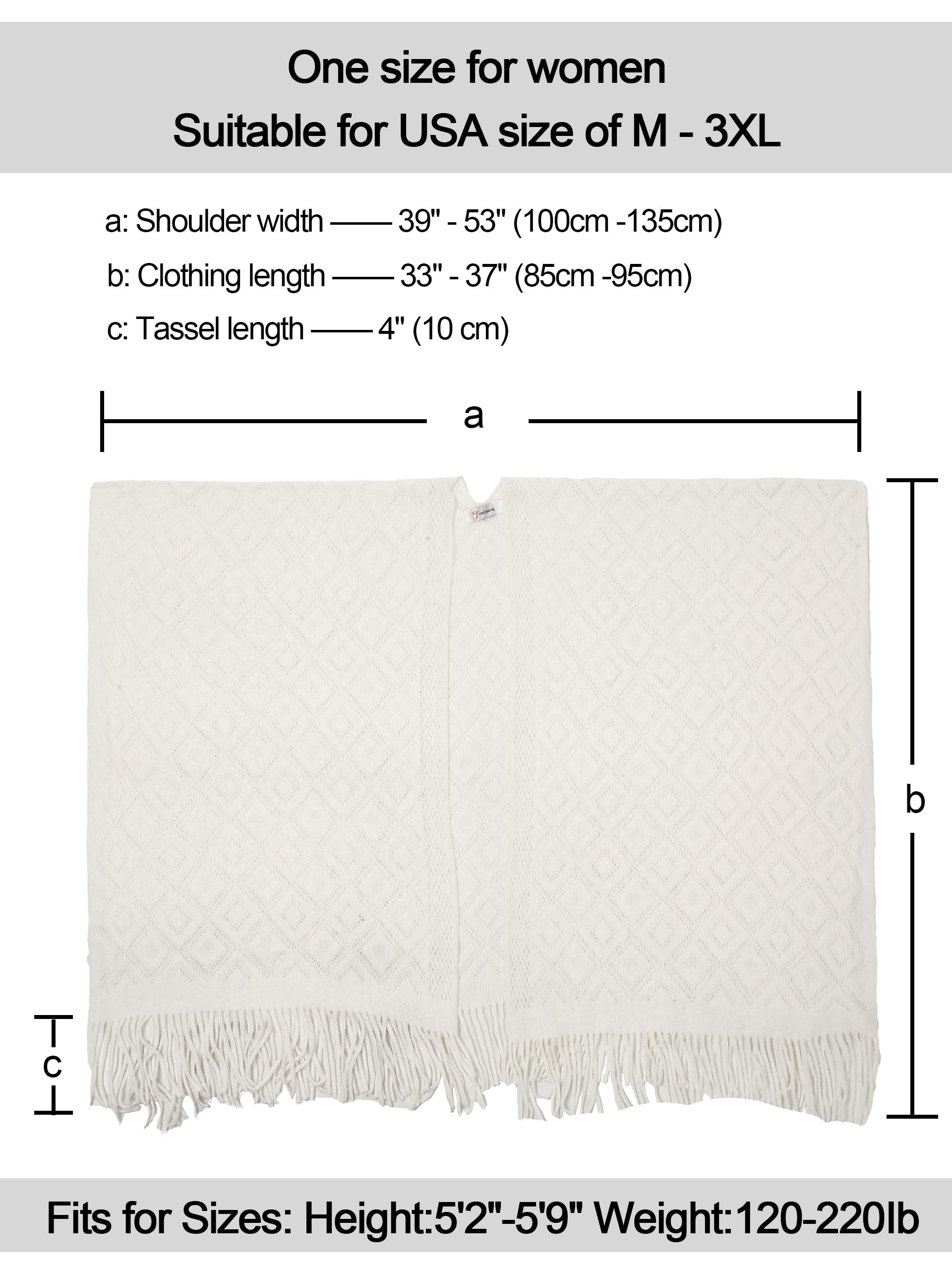 soul young Châle Femme Leger Ponchos et Capes Fringes Tricoté Pashmina