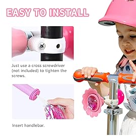 U-LIAN Kids Bike Horn Children Bicycle Bell Streamers and Bike Bell for Girls Bike Accessories for Girls or Boys