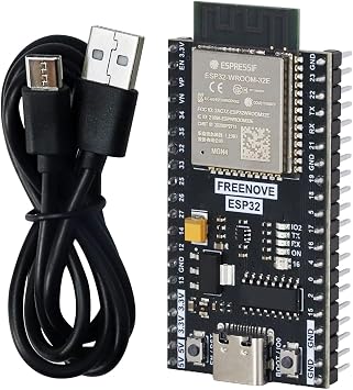 Freenove ESP32 dev Board Kit Dual-Core 32-Bit 240 MHz Microcontroller Development Onboard WiFi+BT Python C Code Sample Projects Tutorial