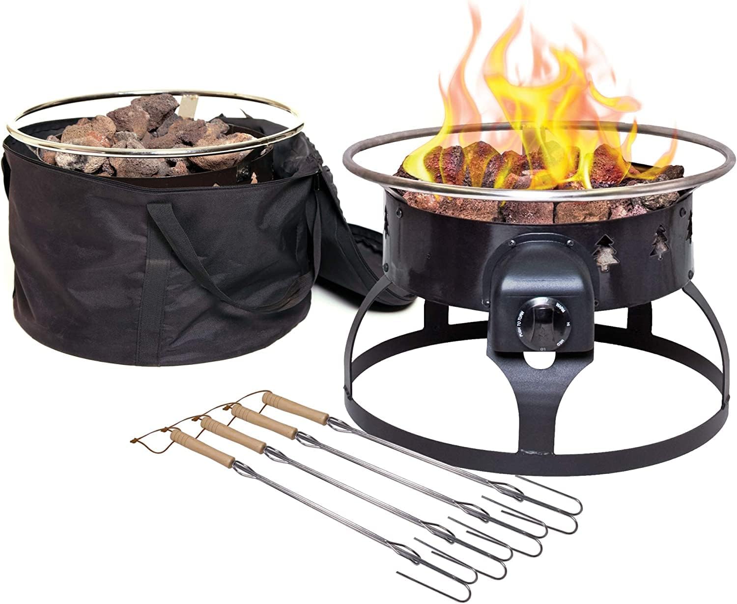 Redwood Portable Propane Fire Pit