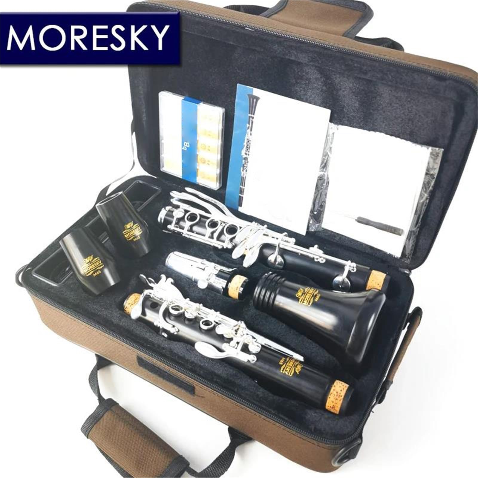 Amazon | 初心者クラリネット 楽器 MORESKY クラリネット Bb 黒檀銀