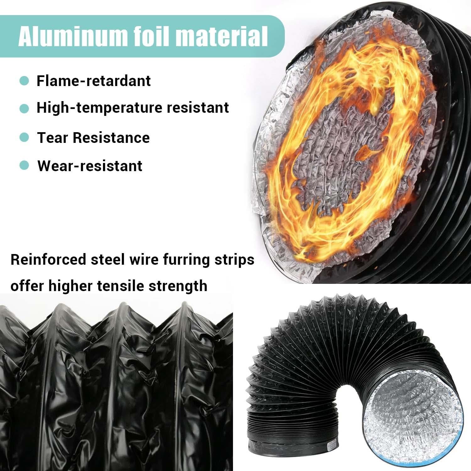 Manguera De Ventilación Tubo Flexible De Salida De Aire Aluminio PVC 2m