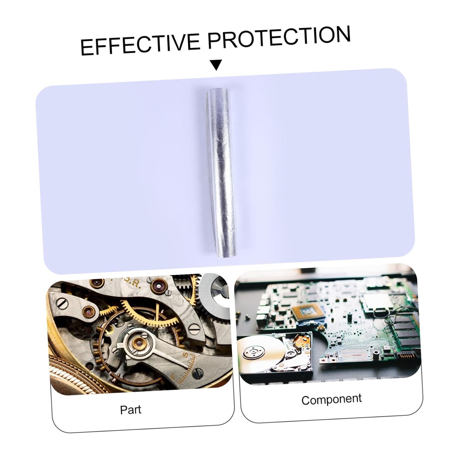 Alipis 3pcs Adhesive Backed Aluminized Fiberglass Self-Adhesive Mat High Temperature Insulation for Cables Wires and Components
