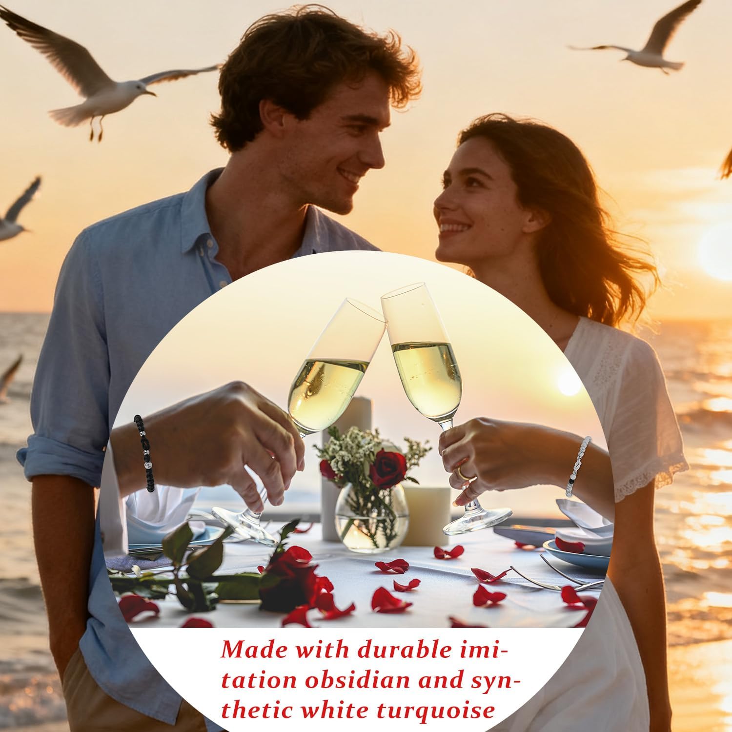 2pcs Pinky Promise Knot Bracelet, Couples Bracelet Anniversary Valentines Jewelry Forever Matching Love Knot Relationship Gifts for Boyfriend - Image 7