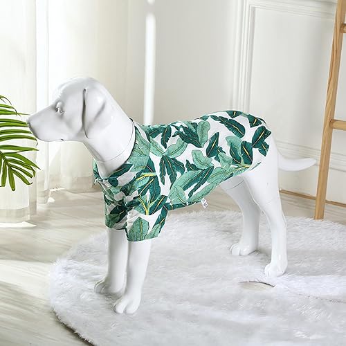 Miniatura 7 de Camisa hawaiana para perro, ropa de verano para mascotas, disfraz genial para perros grandes, camiseta de playa para perros medianos y grandes Rojo