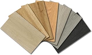 Mysflosy Peel & Stick Floor Tile, Waterproof Luxury Vinyl Flooring Self-Adhesive, Wood-Look Vinyl Planks for DIY Installation, 7-Pack Sample Set