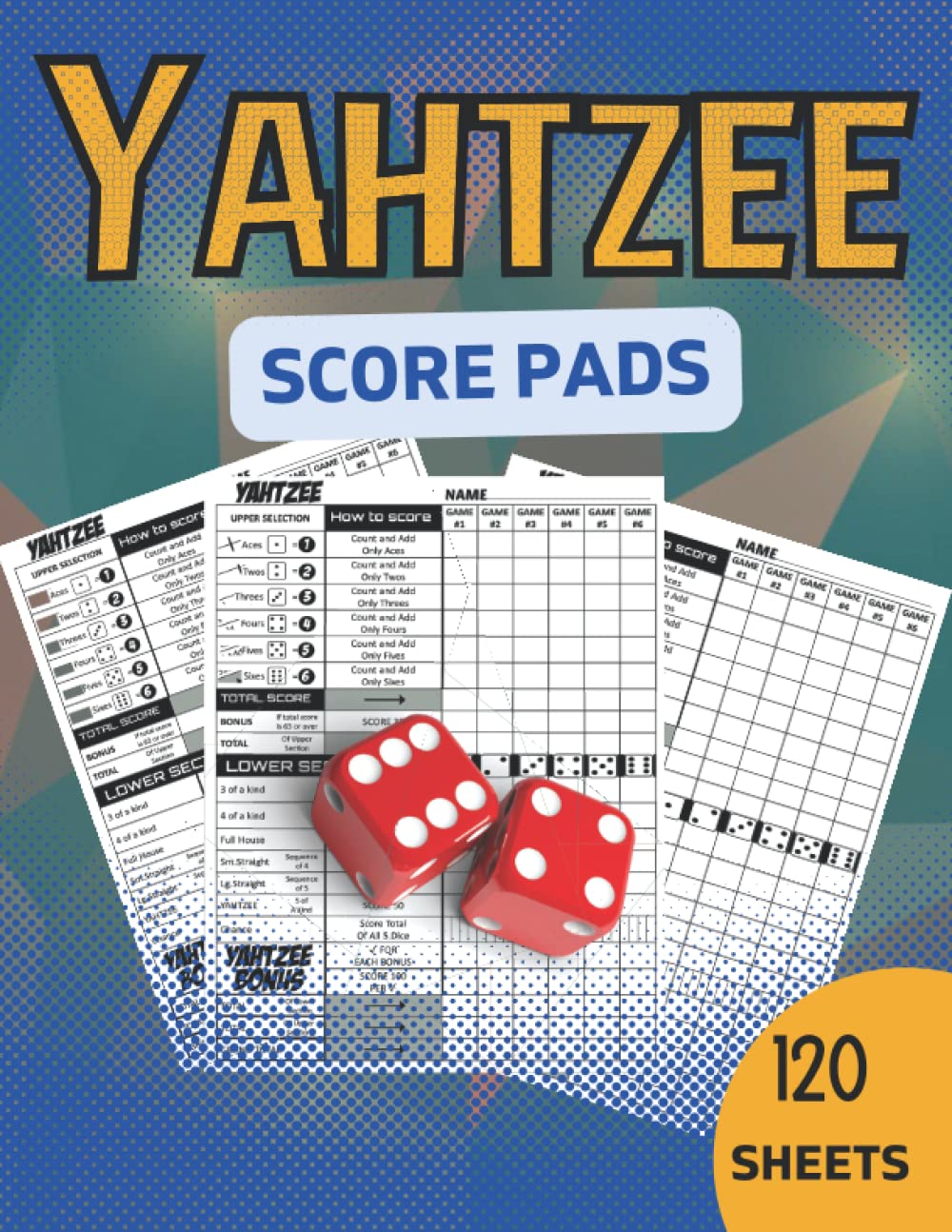 Buy Yahtzee Score Pads The Yahtzee Score Books Yahtzee Game Record