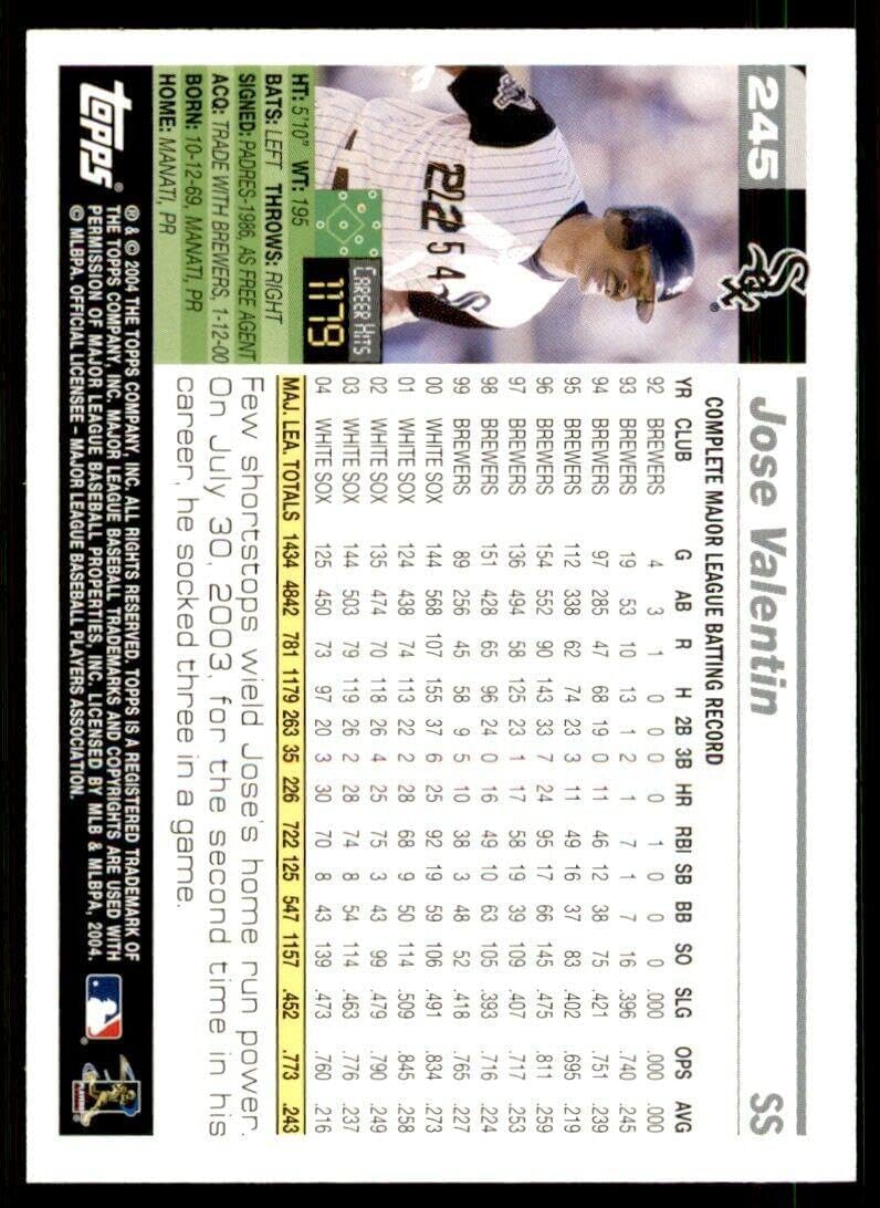 Jose Valentin Card 2005 Topps #245 - Slabbed Baseball Cards