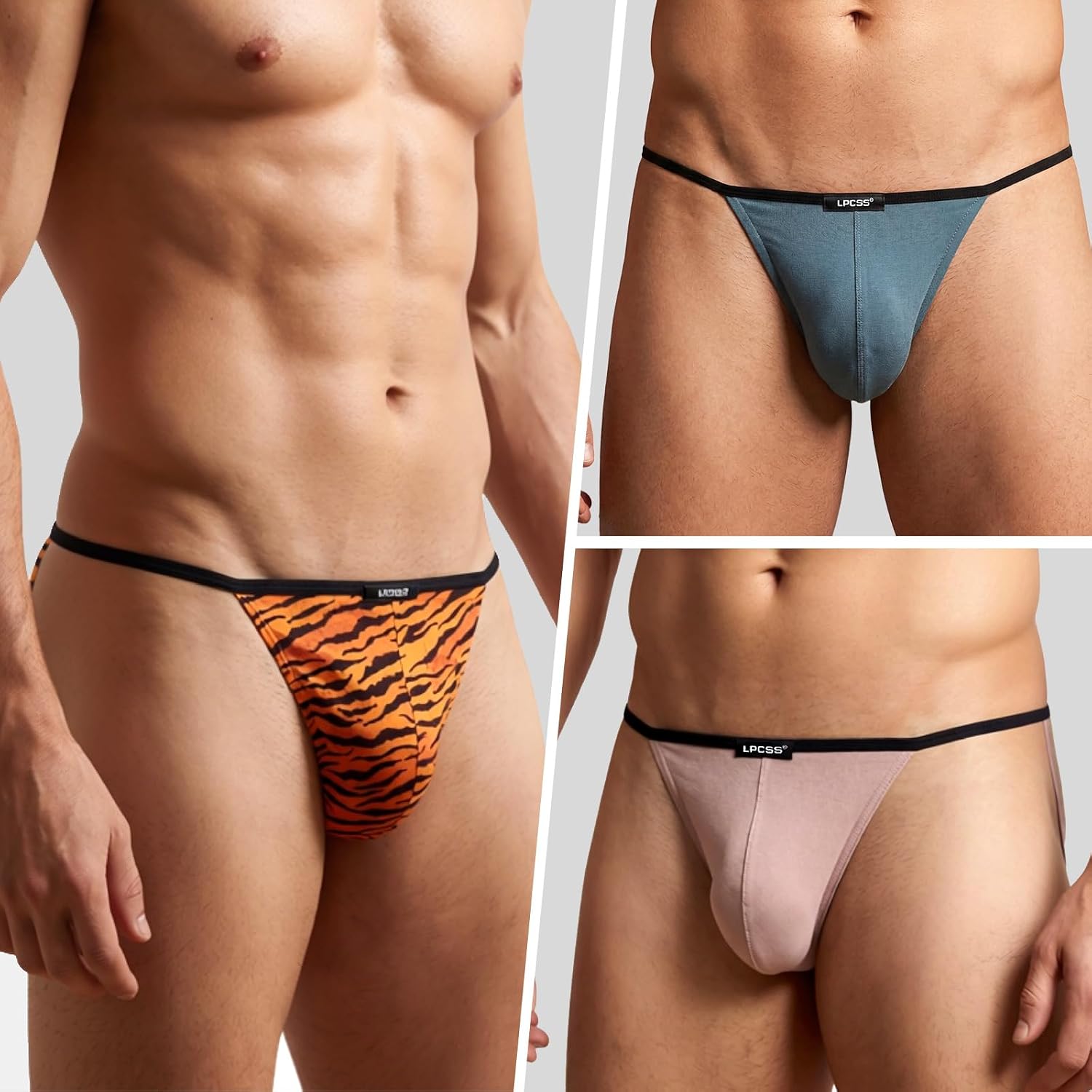 Men's Bikini Briefs, Low-Waist Underwear, Modal, Breathable, Single-Layer Crotch, Comfortable, No Side Seam E613