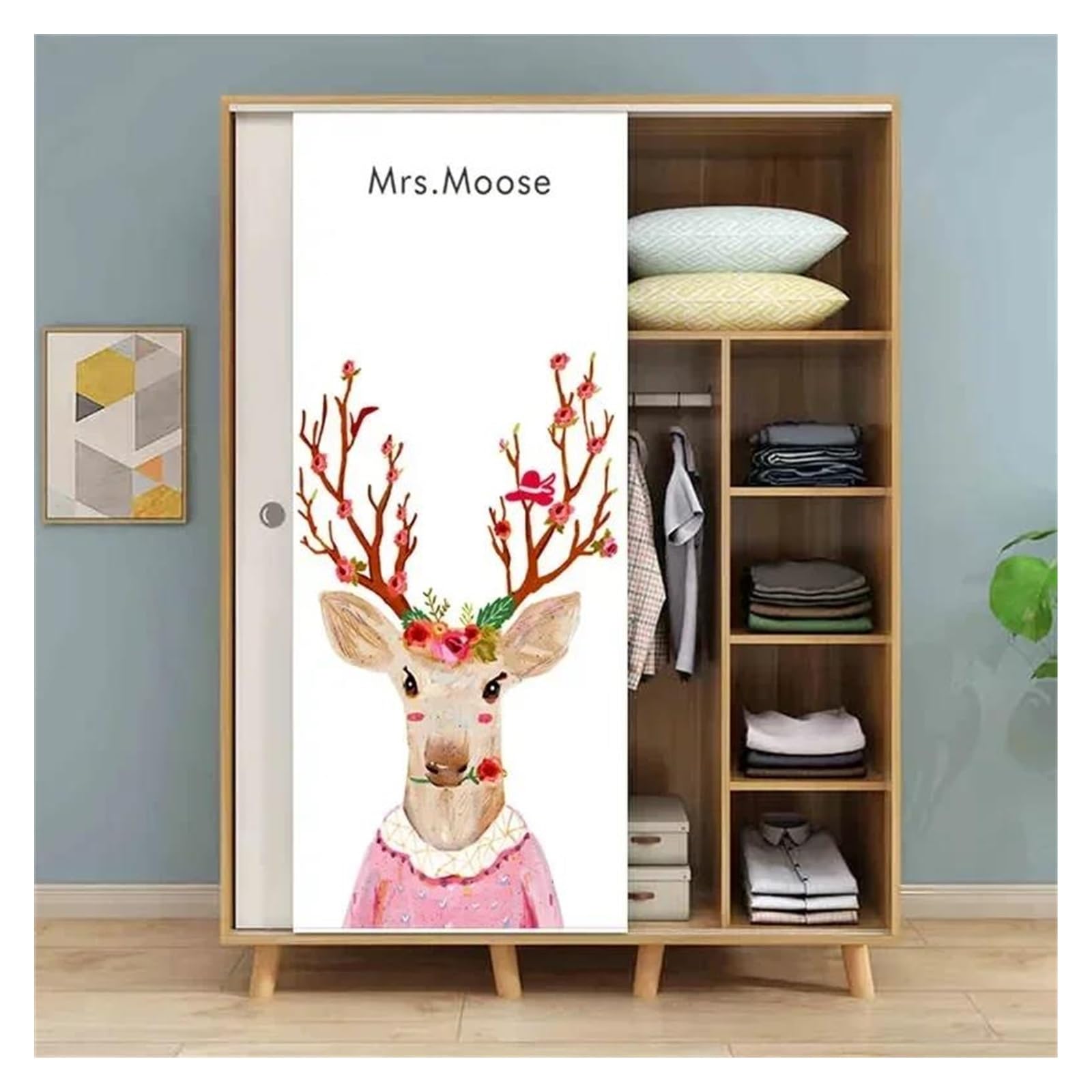 Sticker mural dessin animé animal décoration murale PVC affiche adhésive chambre L