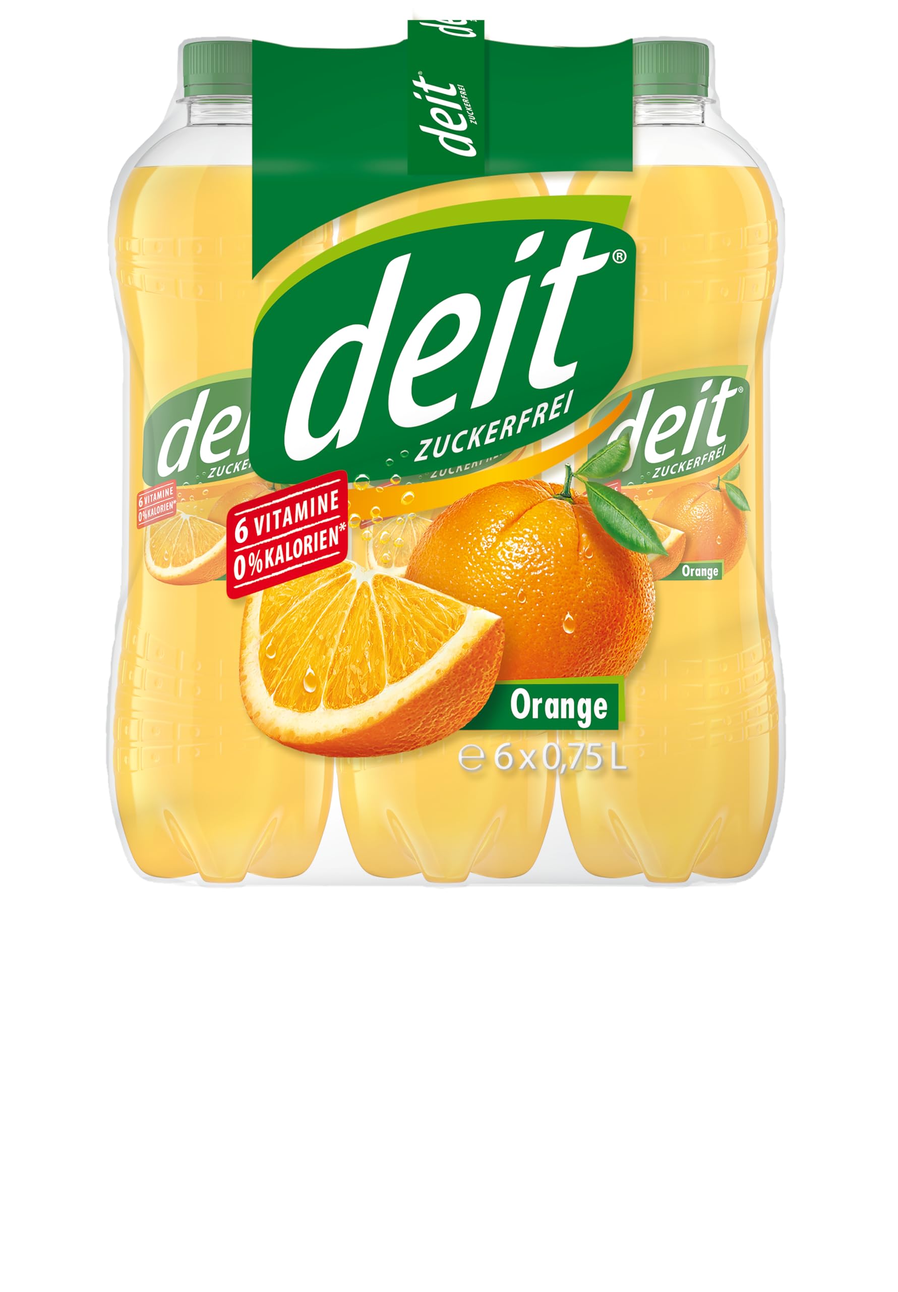 Deit Orange Zuckerfrei EINWEG, (6 x 750 ml)