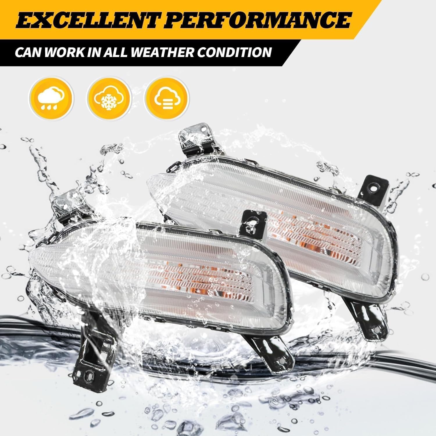 4Pcs DRL Fog Light Compatible with Forte 2019 2020 Daytime Running Lights Pair Fog Lamp w/Bezel and Bulbs Turn Signal Left and Right Side 86595M7010 86596M7010