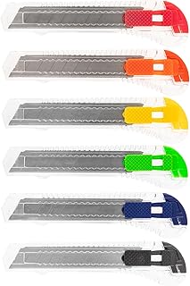 6 Pack Universal Home and Office Utility Knife, Box Cutter