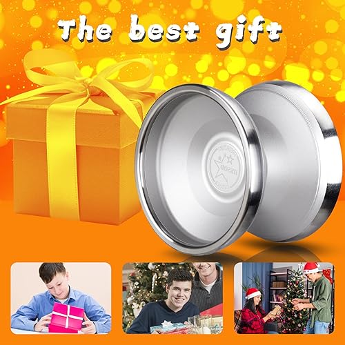 Miniatura 5 de Yoyo profesional bimetálico, yoyo que no responde para adultos, jugadores avanzados, yoyo de truco Predator 3 con rodamientos YOYO prémium con