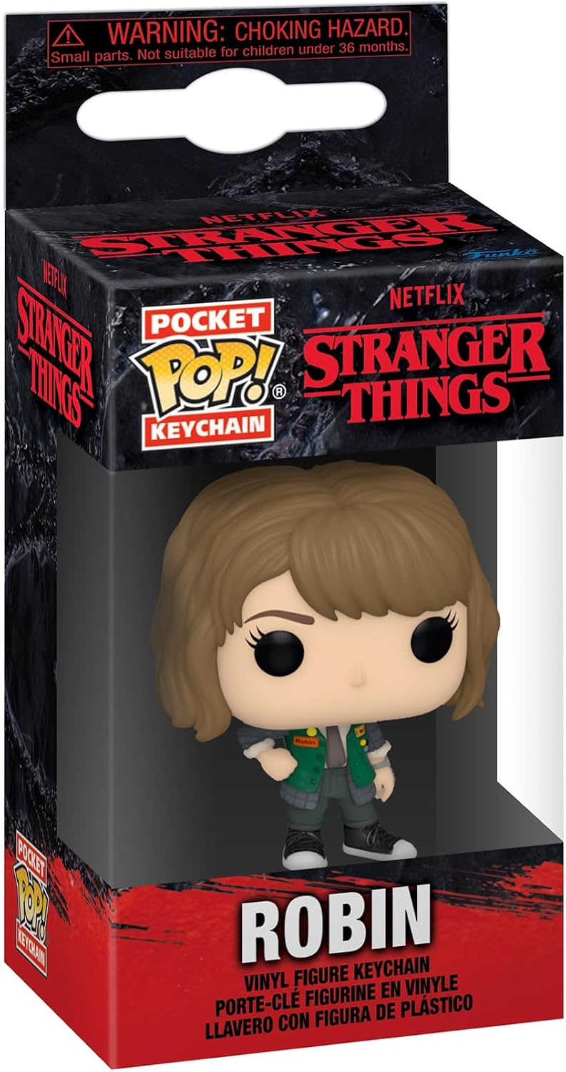 Funko Pop TV Keychain: Stranger Things - Robin Novelty Keyring - Collectable Mini Figure - Stocking Filler - Gift Idea - Official Merchandise - Fantasy Fans - Backpack Decor