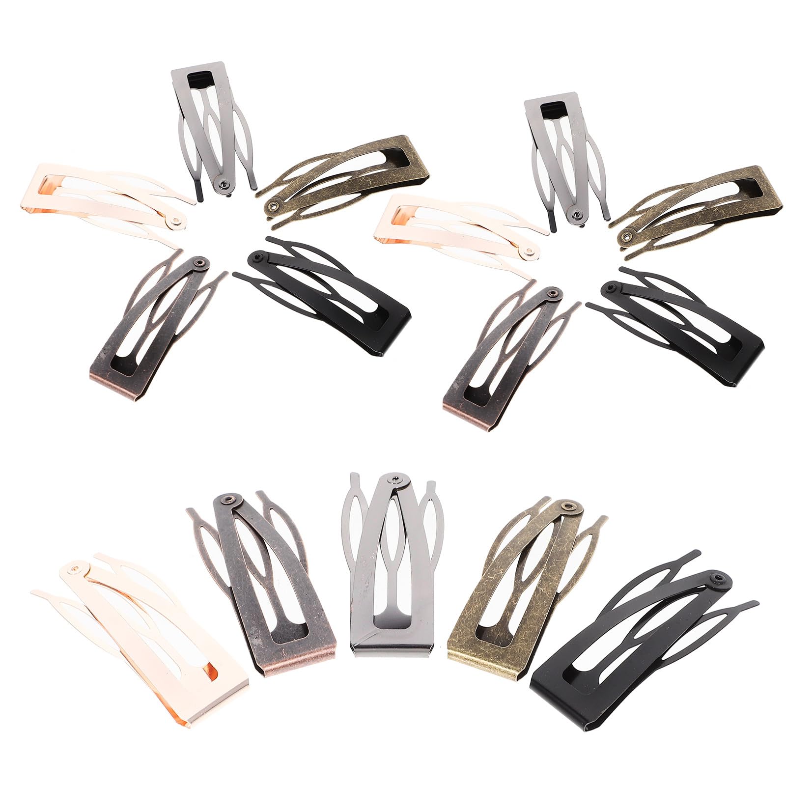 ARTIBETTER 40 Stück Metall Haarnadeln mit Druckknopf Kleine Haarspangen für Mädchen und Damen Vielseitige Haarclips für Kurzhaar und Langhaarfrisuren