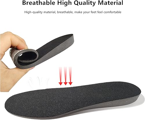 Miniatura 7 de Plantillas de aumento de altura, plantillas de zapatos de ascensor para zapatos demasiado grandes, 0.7 in0.9 in1.4 in inserciones de tacón de altura